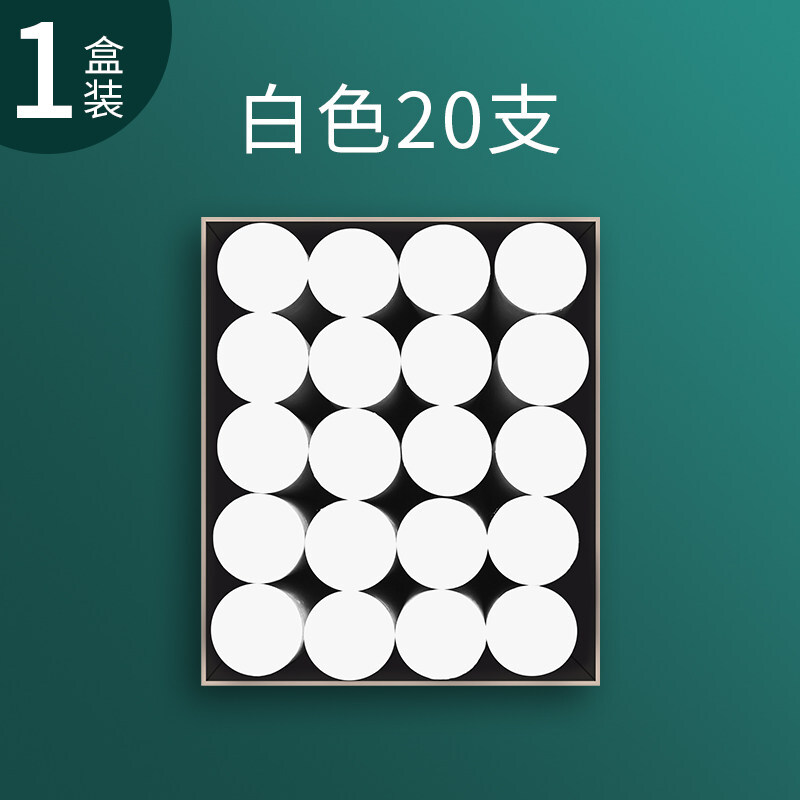 200支大號無塵粗粉筆 白色彩色木材鋼管標記加粗劃線繪畫粉筆租賃船舶工地用戶外涂鴉畫筆環保 【白色/一盒】20支